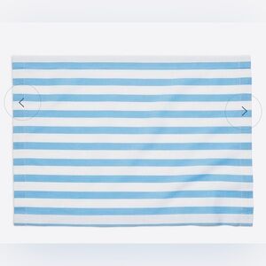 Draper James NWOT Awning Stripe Placemat. Set of 4. Draper Blue.